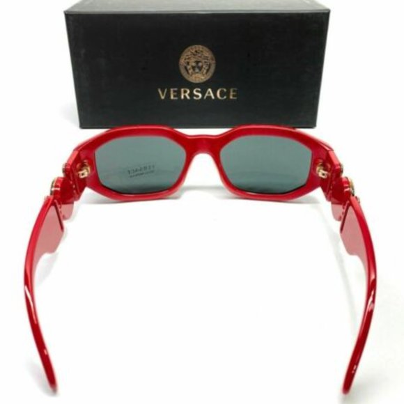 New Versace Unisex Red Rectangle Sunglasses! - Picture 4 of 4